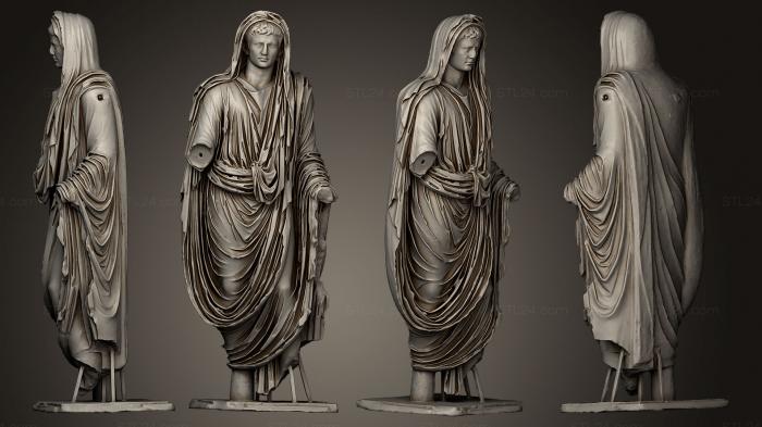 Статуи античные и исторические (Аугусто Аквилея, STKA_1105) 3D модель для ЧПУ станка